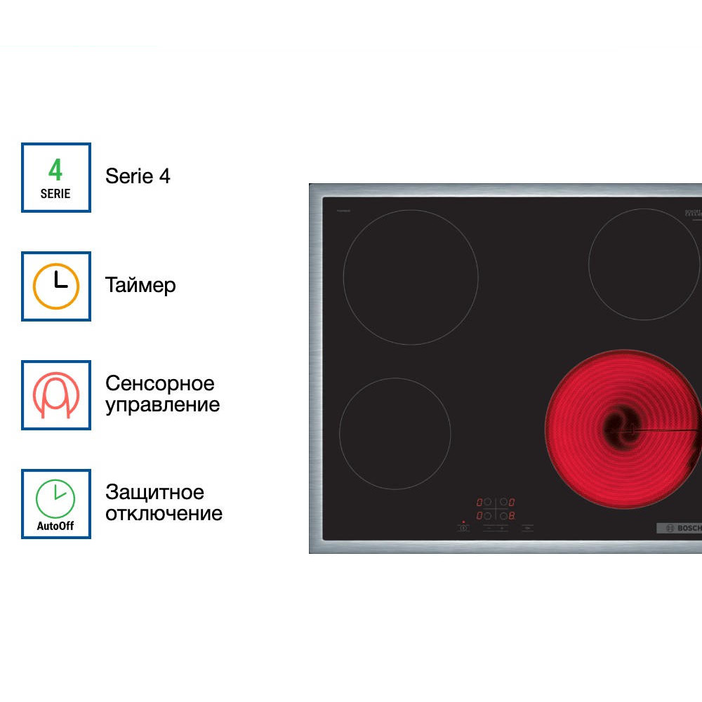Электрическая варочная панель Bosch PKE645BA2E