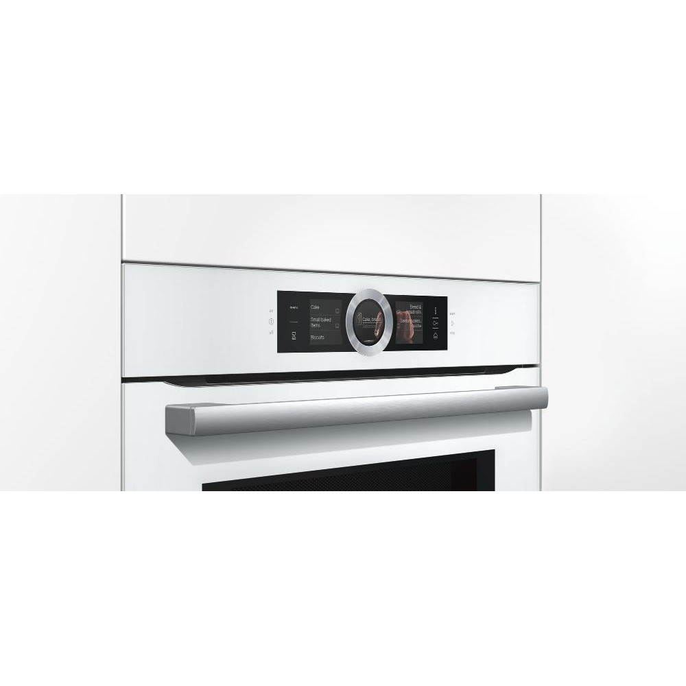 Духовой шкаф с микроволнами и паром Bosch HNG6764W6