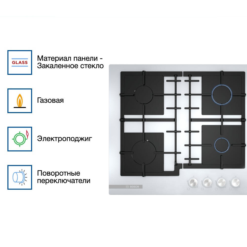 Газовая варочная панель Bosch PNP6B2O92R